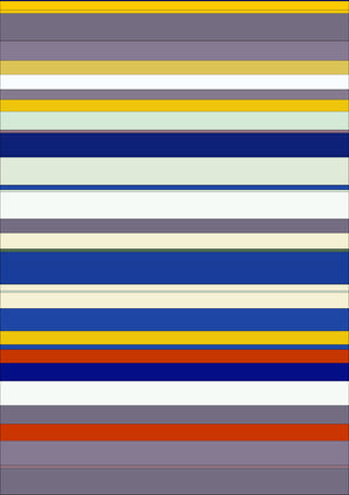 The field divided into flat horizontal bands of sampled colour, every division ruled with a hairline.